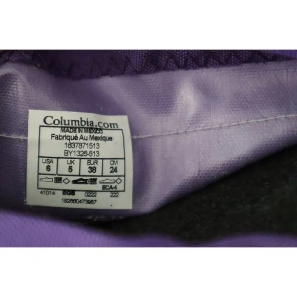Columbia Big Kids' 6 Women's 7.5 Purple Columbia Powerbug Plus II Winter Boots