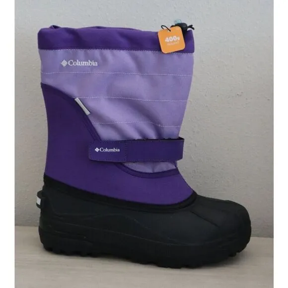 Columbia Big Kids' 6 Women's 7.5 Purple Columbia Powerbug Plus II Winter Boots