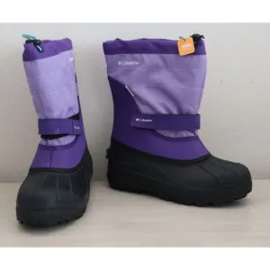 Columbia Big Kids' 6 Women's 7.5 Purple Columbia Powerbug Plus II Winter Boots