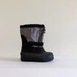 Columbia Big Kids’ Powderbug™ Plus II Snow Boot Sz7/39EUR Black/Gray Winter Rain