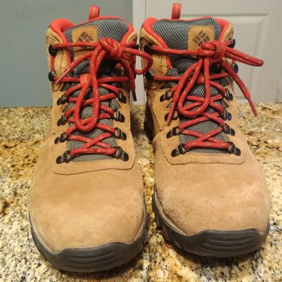 Columbia Hiking Boots US 11.5 Mens Newton Ridge Plus II Waterproof Elk Brown EUC