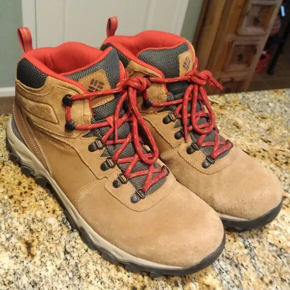 Columbia Hiking Boots US 11.5 Mens Newton Ridge Plus II Waterproof Elk Brown EUC