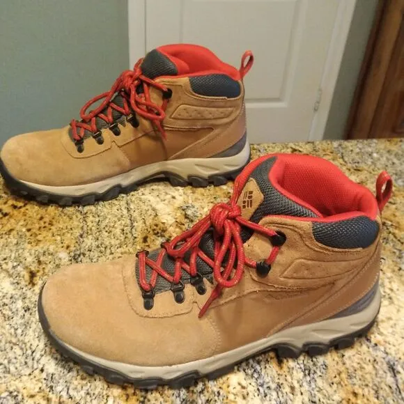 Columbia Hiking Boots US 11.5 Mens Newton Ridge Plus II Waterproof Elk Brown EUC