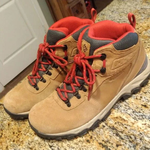 Columbia Hiking Boots US 11.5 Mens Newton Ridge Plus II Waterproof Elk Brown EUC
