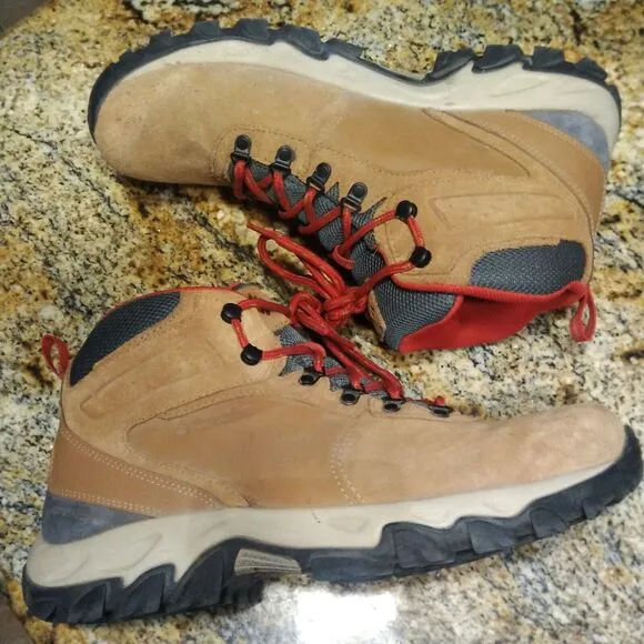 Columbia Hiking Boots US 11.5 Mens Newton Ridge Plus II Waterproof Elk Brown EUC