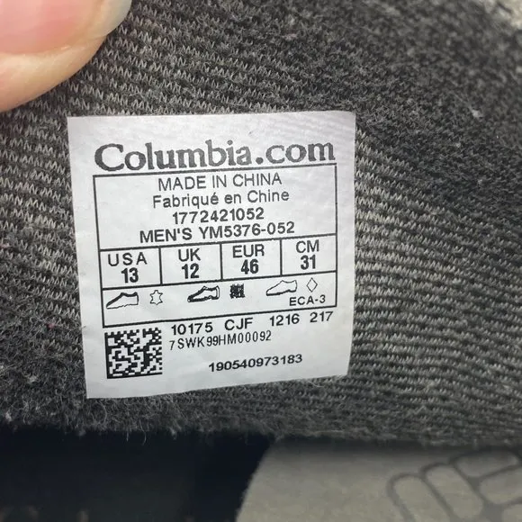 Columbia Men's Three Passes Desert Soft Leather Ankle Boot Shoes Gray Size 13