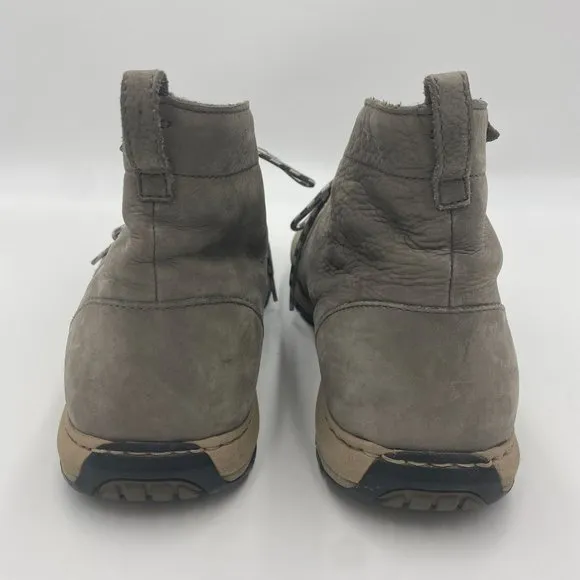 Columbia Men's Three Passes Desert Soft Leather Ankle Boot Shoes Gray Size 13