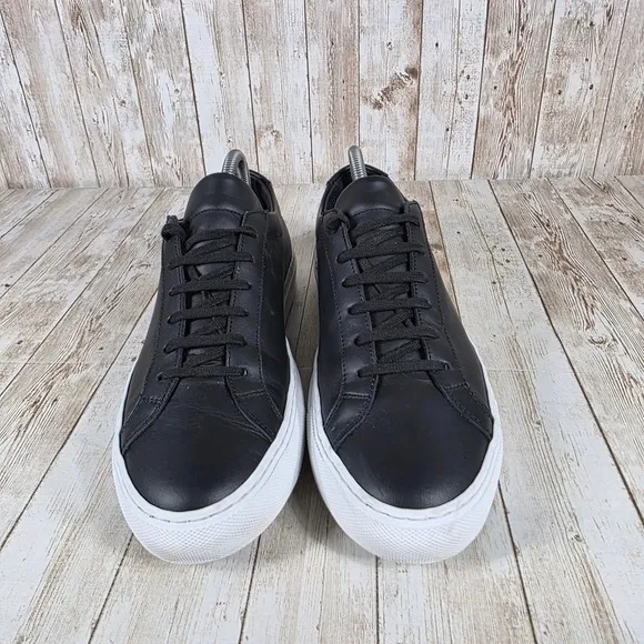 Common Projects Leather Sneakers Minimalist Designer Shoes Black Size 40