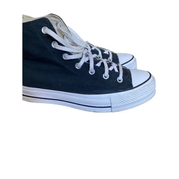 Converse All Star High Top Thick Sole Black Sneakers Size 11 Women  Skater Shoes