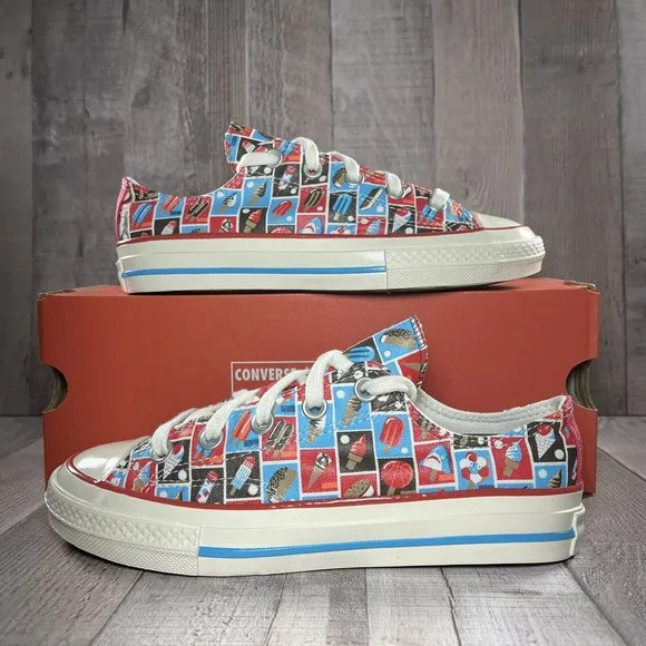Converse Chuck 70 Frozen Treats Youth Sneakers Soft Red Blue Size 3 A00519F