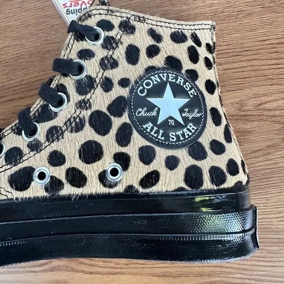 ❤️❤️Converse Chuck 70 Hi Pony Hair Leather Sz 7 Men Shoes Leopard Print A12705C
