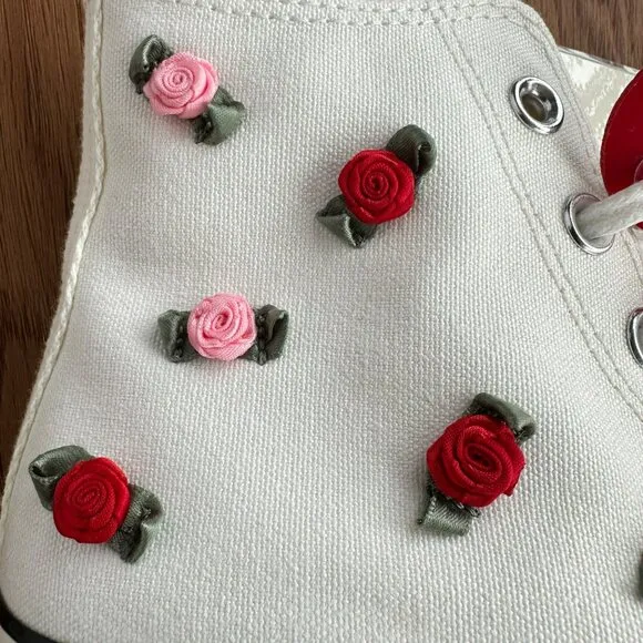 🌹🌹🌹Converse Chuck 70 Valentine's Day Hi Sz 6 Men's Shoes Roses Beige A10637C
