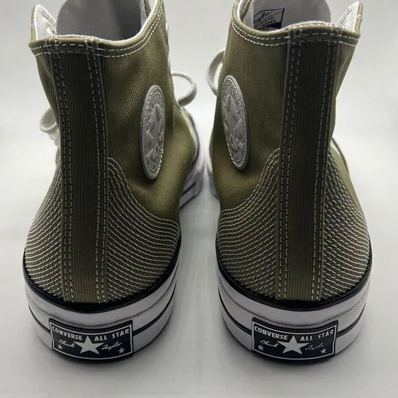 Converse Chuck 70 Multi-Stitch Hi Shoes A07435C Mossy Sloth Green NWB Men 10.5