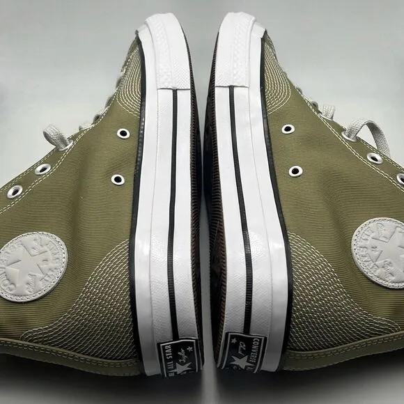 Converse Chuck 70 Multi-Stitch Hi Shoes A07435C Mossy Sloth Green NWB Men 10.5