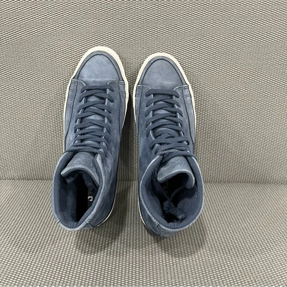 Converse Jack Purcell II High Top Lace Up Sneaker Soft Leather Navy Blue Sz 11.5