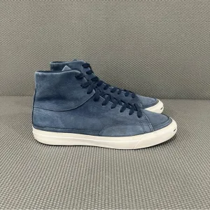 Converse Jack Purcell II High Top Lace Up Sneaker Soft Leather Navy Blue Sz 11.5
