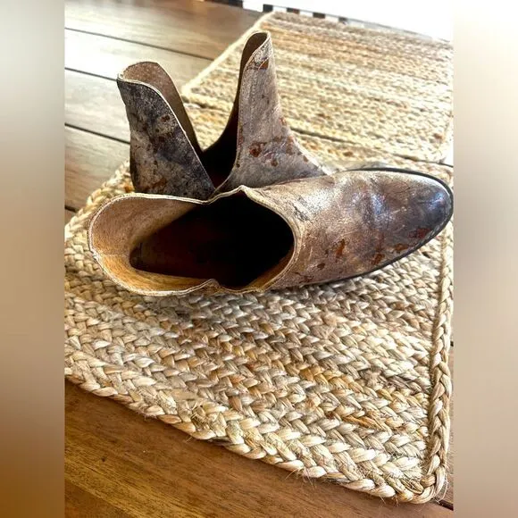 Corky’s Girl Brown Distressed Leather Ankle Boots, perfectly distressed; Size 9