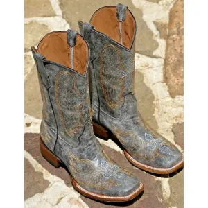 Corral Teen Youth Size 2 Square Toe Distressed Cross Wings Boots A1032 Cowgirl