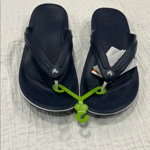 Crocs Navy Flip Flops