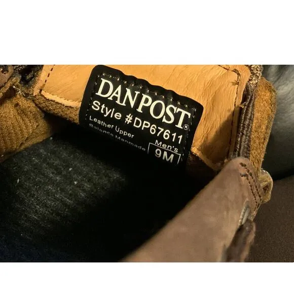 Dan Post Mens Armstrong Brown Leather Moccasin Slip On Oxford Work Shoes Size 9M