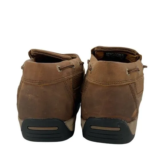 Dan Post Mens Armstrong Brown Leather Moccasin Slip On Oxford Work Shoes Size 9M