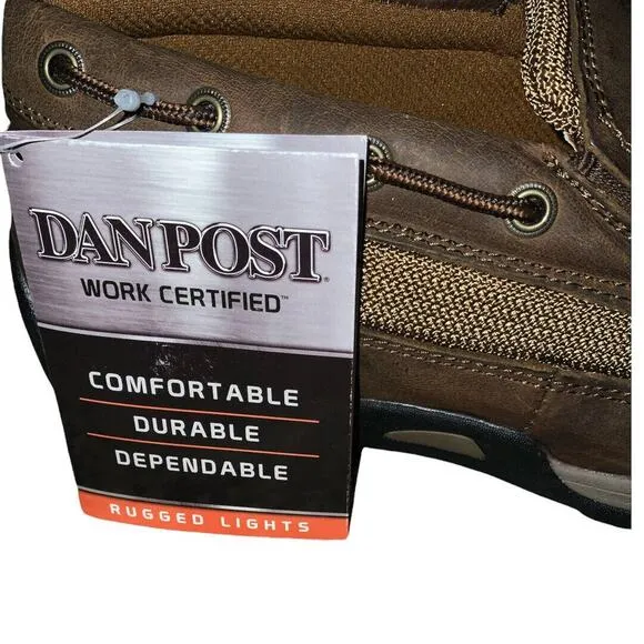 Dan Post Mens Armstrong Brown Leather Moccasin Slip On Oxford Work Shoes Size 9M