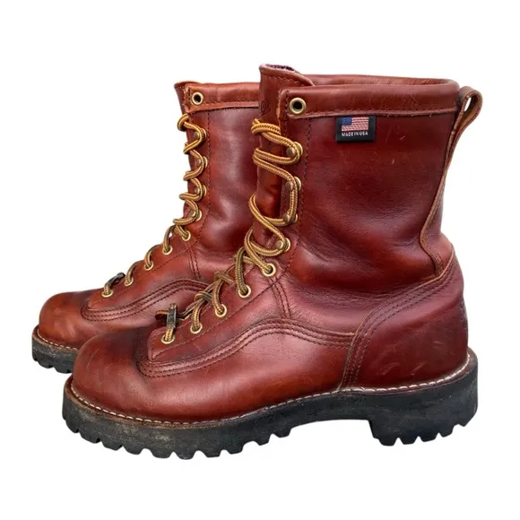 Danner Rainforest GTX Boots 10800 Mens 7.5 EE Wide Brown Leather Made In USA