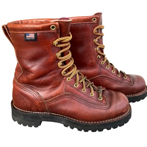 Danner Rainforest GTX Boots 10800 Mens 7.5 EE Wide Brown Leather Made In USA