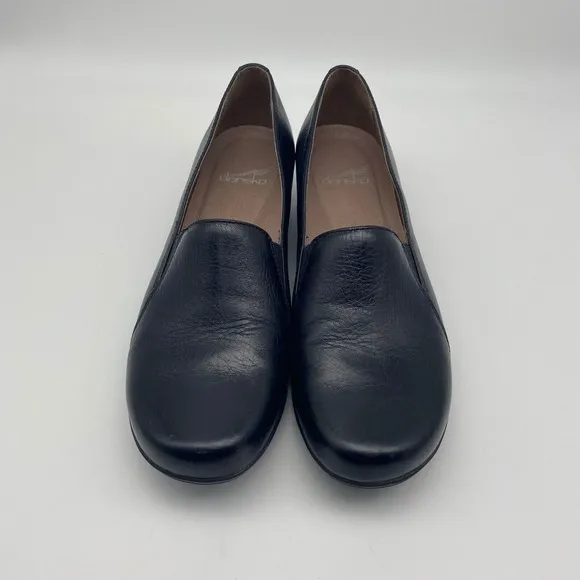 Dansko Farah Black Soft Leather Slip On‎ Comfort Shoes 40 EU 5502-020200