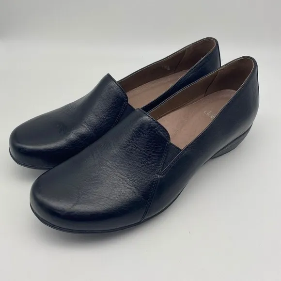 Dansko Farah Black Soft Leather Slip On‎ Comfort Shoes 40 EU 5502-020200
