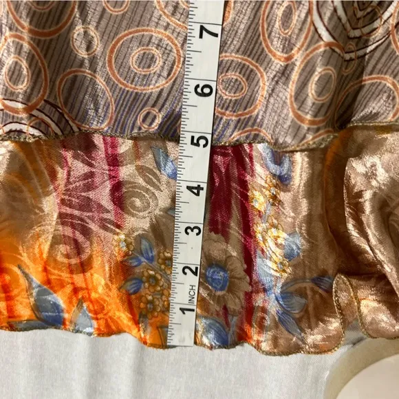 Darn Good Yarn Sari Silk Wrap Skirt - Mini Size (4–12) Boho Ethereal Summer Moio