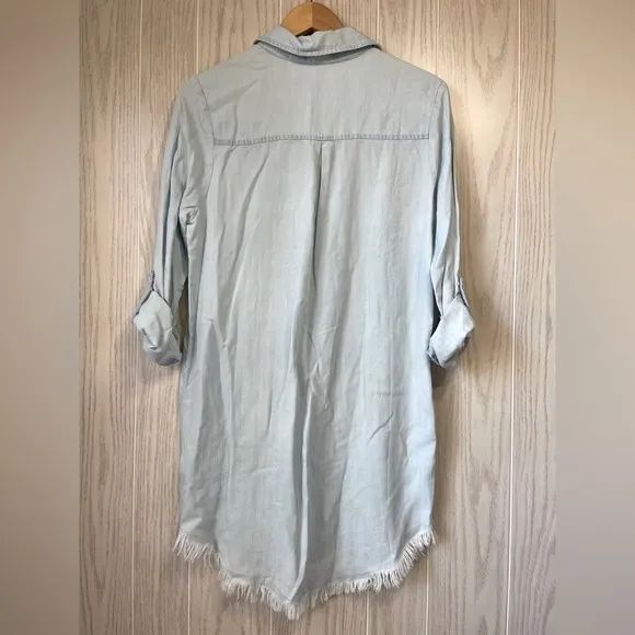 Dear John AVERY BUTTON FRONT DRESS Perfect Blue Denim Size S NWT