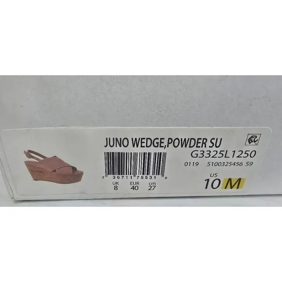 Diane von Furstenberg Juno Suede Slingback Wedge Sandals Beige Women's Size 10 M