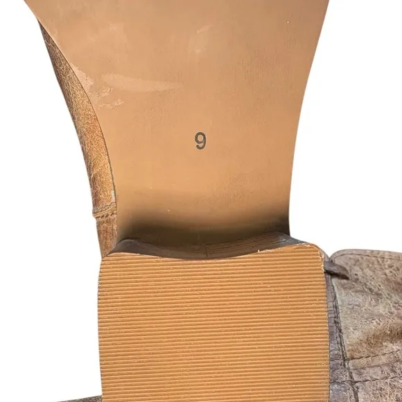 Diba True Women's‎ West Haven Bootie Light Brown Stacked Heel Western Size 9