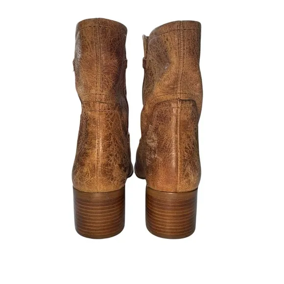 Diba True Women's‎ West Haven Bootie Light Brown Stacked Heel Western Size 9