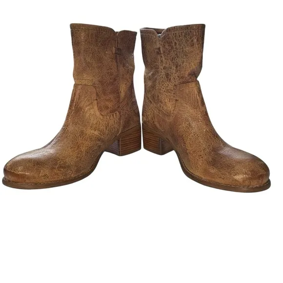 Diba True Women's‎ West Haven Bootie Light Brown Stacked Heel Western Size 9