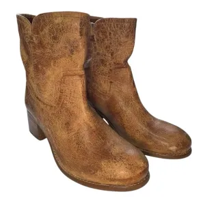 Diba True Women's‎ West Haven Bootie Light Brown Stacked Heel Western Size 9