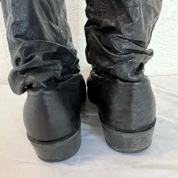 Dingo Mens Amsterdam Round Toe Casual Boots Mid Calf Black Size 8.5 EUC Western
