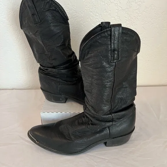 Dingo Mens Amsterdam Round Toe Casual Boots Mid Calf Black Size 8.5 EUC Western