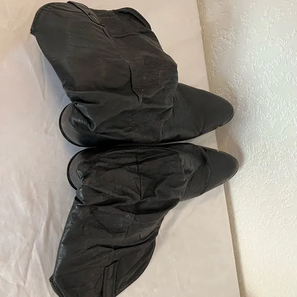 Dingo Mens Amsterdam Round Toe Casual Boots Mid Calf Black Size 8.5 EUC Western
