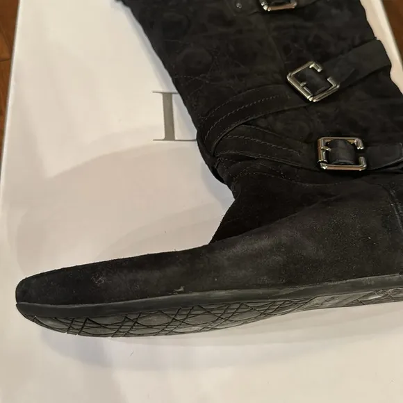 Dior Black Winter Boots with Buckle Straps