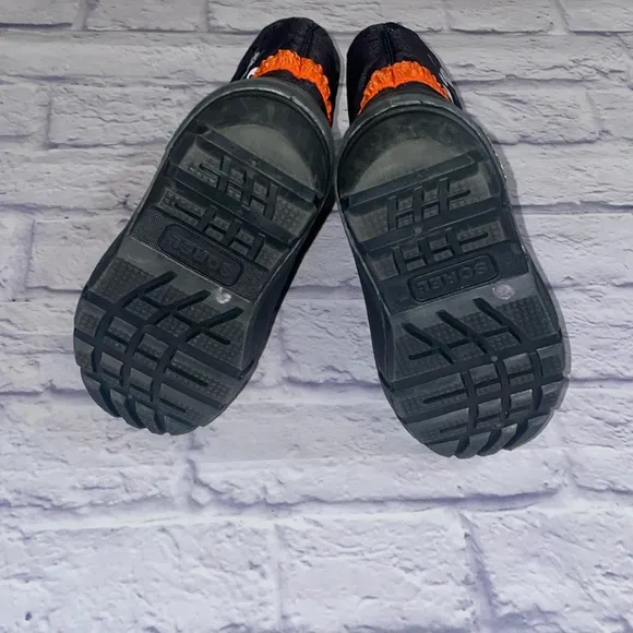Disney Frozen x Sorel Black and Orange Snow Boots
