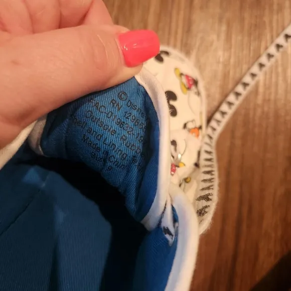 Disney White Tennis Shoes Mickey Mouse Design