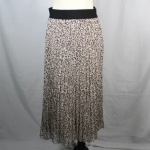 DKNY Leopard Animal Print Pleated Skirt XL