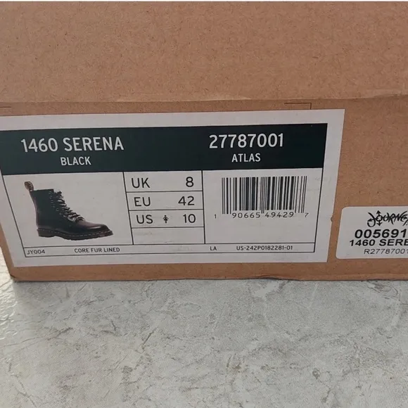 Dr. Martens 1460 8-Eye Serena Boot - Black/Zebra