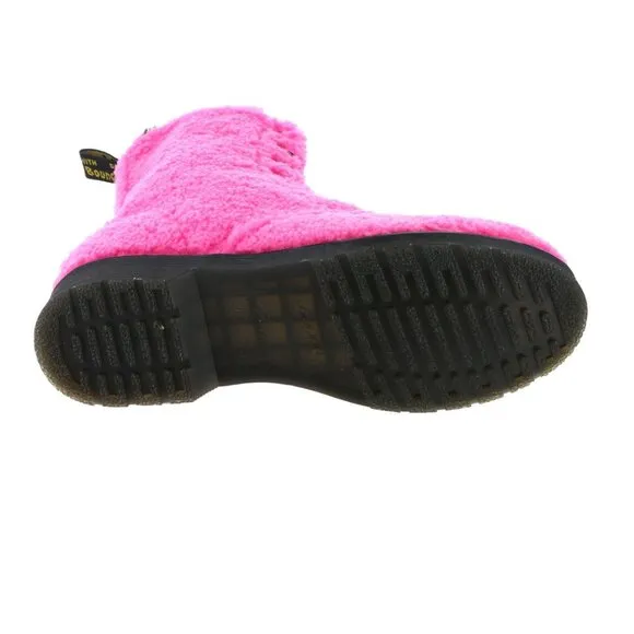 DR MARTENS 1460 Pascal Hot Pink Lux Borg Shearling Boots Size 8