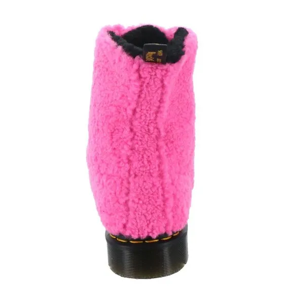 DR MARTENS 1460 Pascal Hot Pink Lux Borg Shearling Boots Size 8