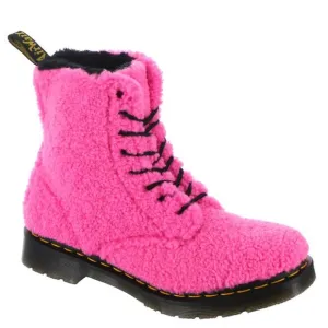 DR MARTENS 1460 Pascal Hot Pink Lux Borg Shearling Boots Size 8
