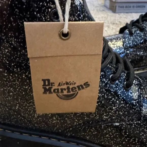 Dr. Martens 1460 Youth Cosmic Glitter Boots Black Size 6 Kids Big Girls