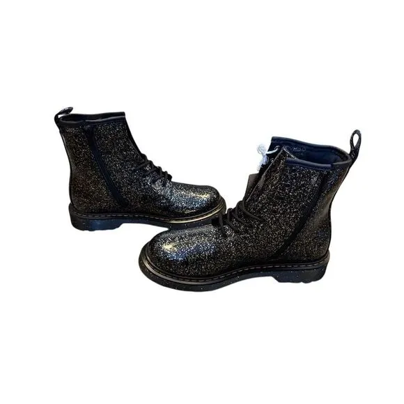 Dr. Martens 1460 Youth Cosmic Glitter Boots Black Size 6 Kids Big Girls